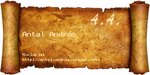 Antal András névjegykártya