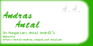 andras antal business card